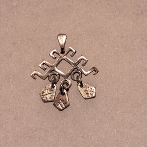 Mexico 925 Sterling Silver Tribal Pendant